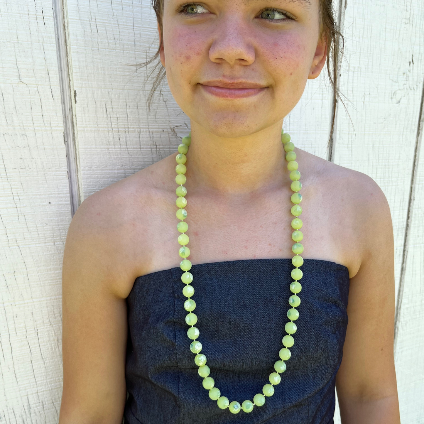 Marbled Green Vintage Necklace