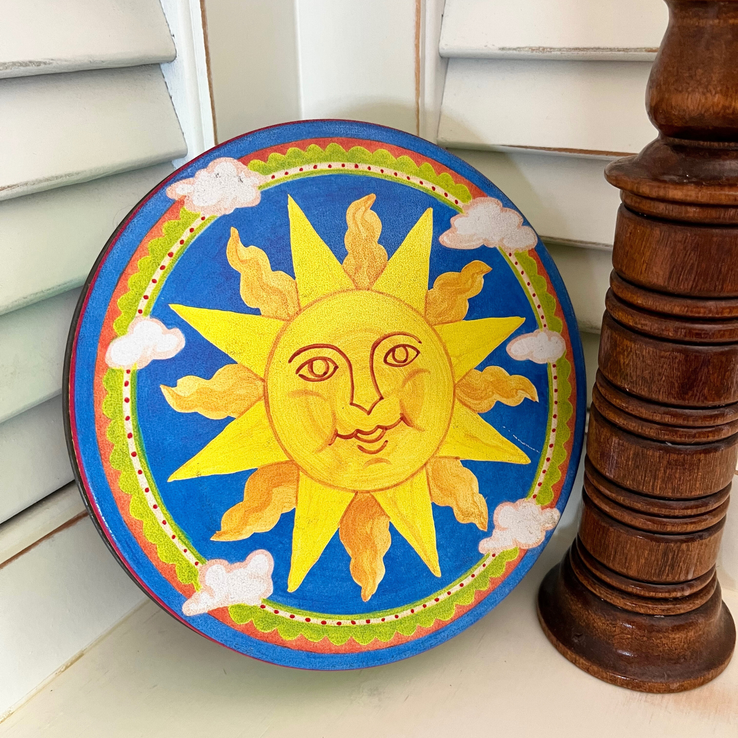 Rare Round Celestial Sun Tin