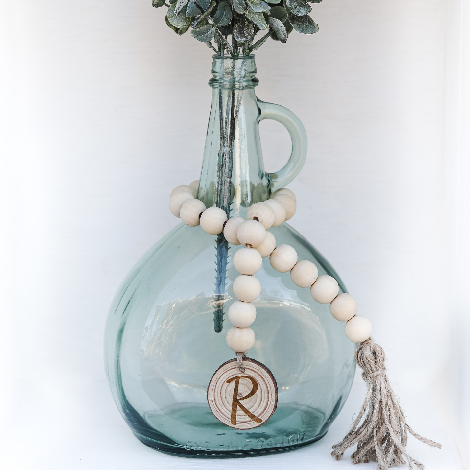 Personalized Wood Bead Swag