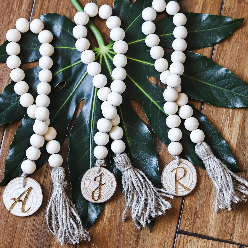 Personalized Wood Bead Swag