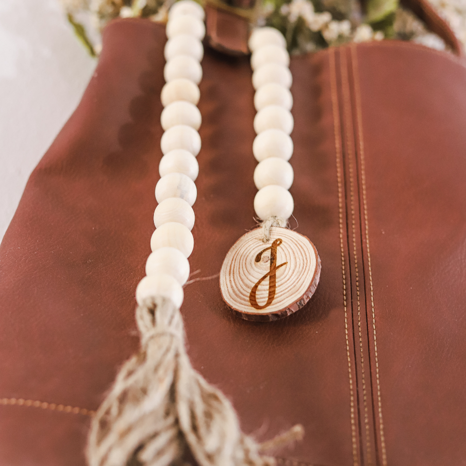 Personalized Wood Bead Swag
