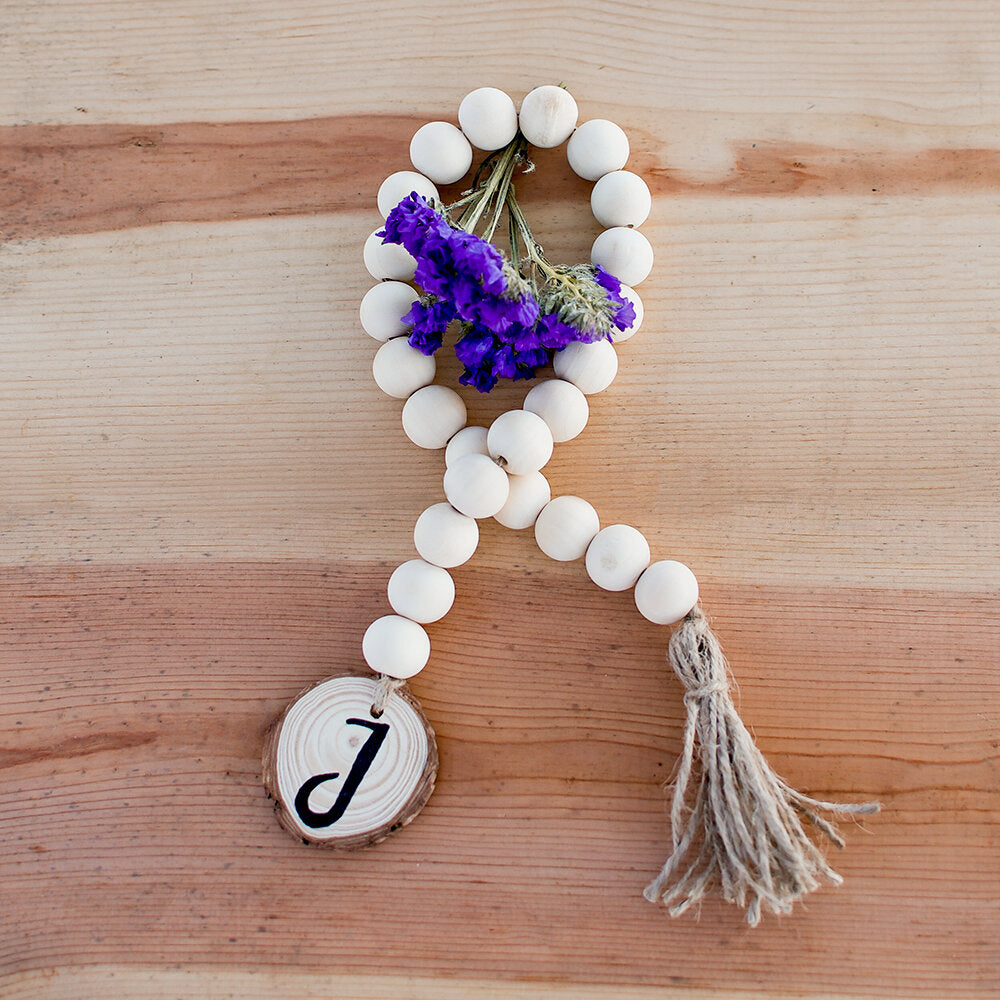 Personalized Wood Bead Swag