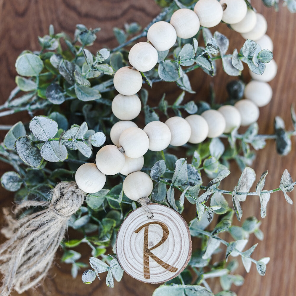 Personalized Wood Bead Swag
