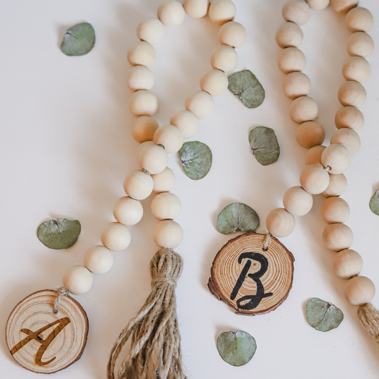 Personalized Wood Bead Swag