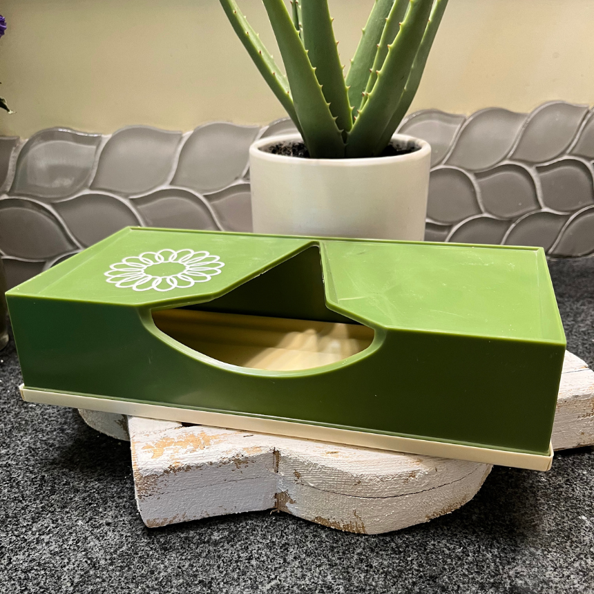 1970s Green Kleenex Box