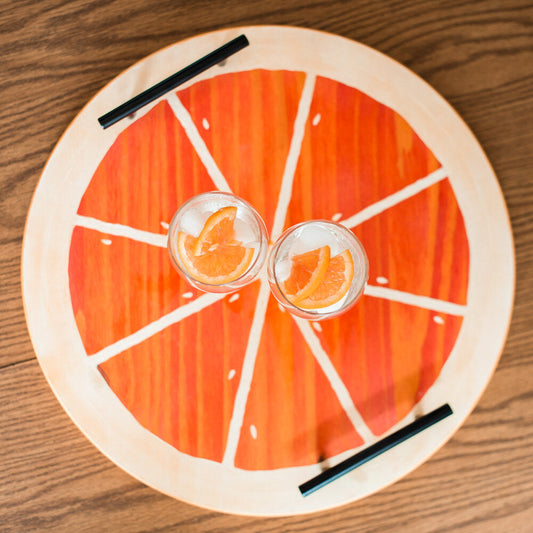Orange Serving Tray
