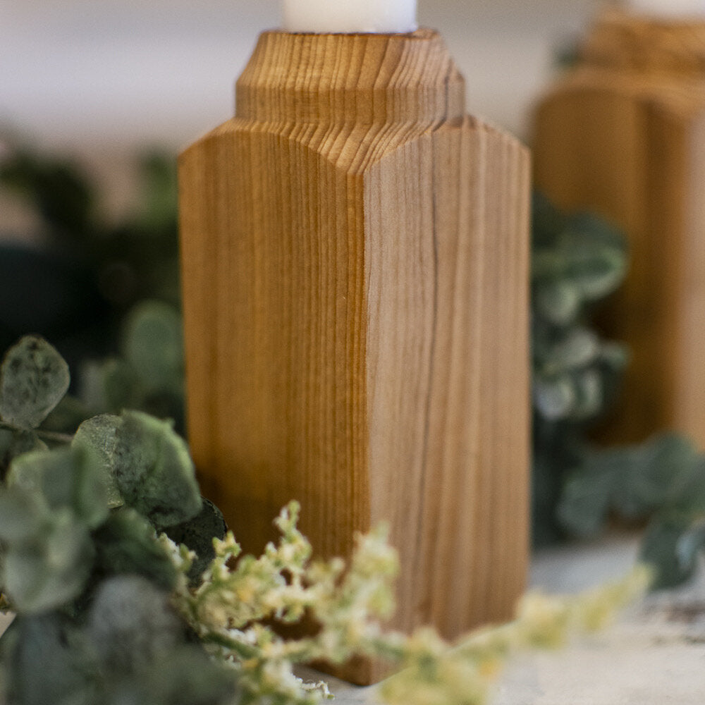 Modo Wooden Taper Candle Holder